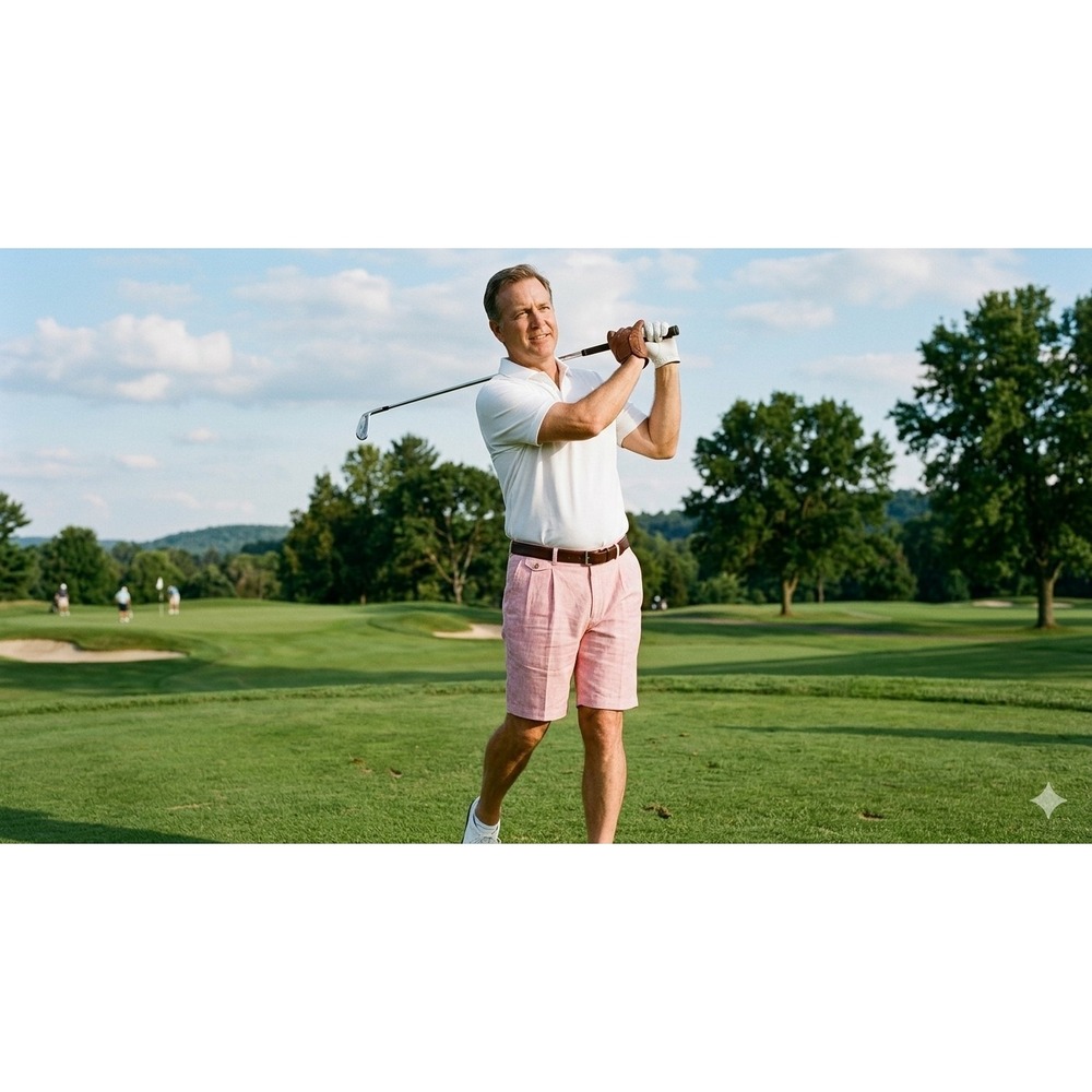 Fairway And Greene Golf‎ Shorts. Size 35. NWT 100% Linen. 18" Waist,9" Inseam.